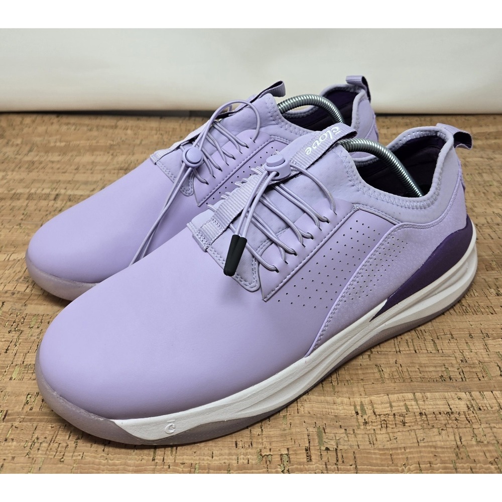Clove Shoes Womens 12.5 Mens 11 Nursing Drawstring Purple‎ Leather Cl005